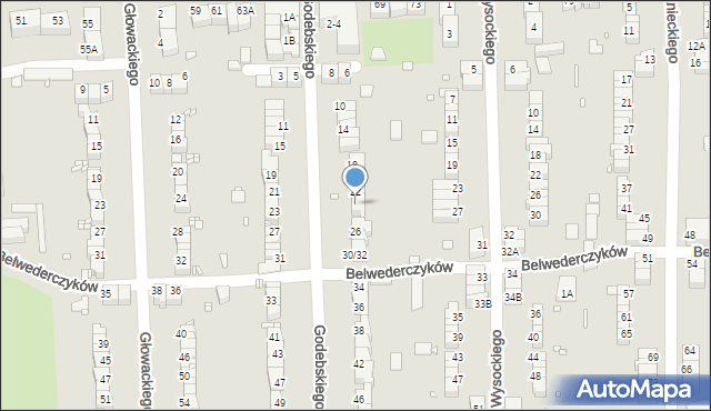 Wrocław, Godebskiego Cypriana, 24, mapa Wrocławia