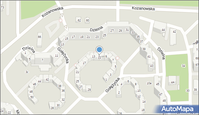 Wrocław, Gołężycka, 11, mapa Wrocławia