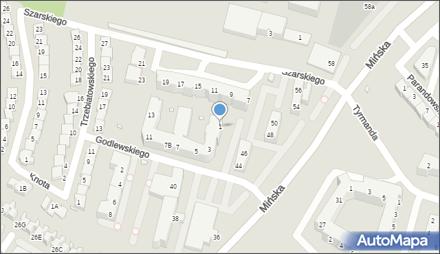 Wrocław, Godlewskiego Aleksandra, 1, mapa Wrocławia