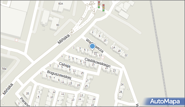 Wrocław, Gombrowicza Witolda, 9, mapa Wrocławia