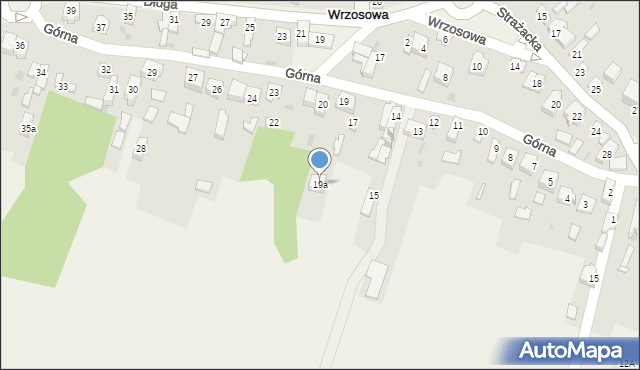 Wrzosowa, Górna, 19a, mapa Wrzosowa