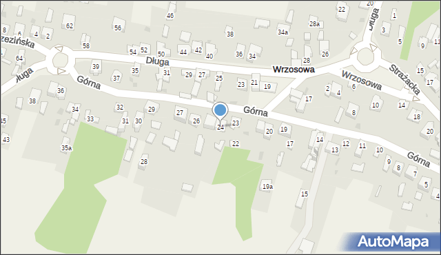 Wrzosowa, Górna, 24, mapa Wrzosowa