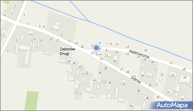 Zaborów Drugi, Górna, 19, mapa Zaborów Drugi