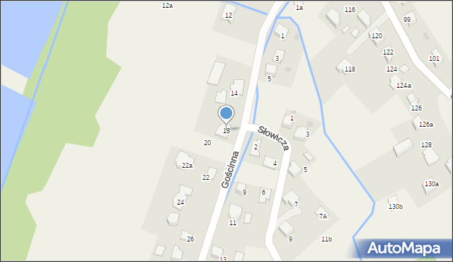 Zaborze, Gościnna, 18, mapa Zaborze