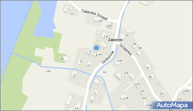 Zaborze, Gościnna, 4, mapa Zaborze