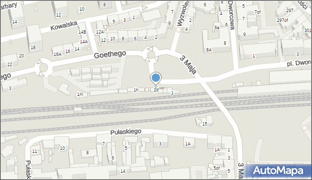 Zabrze, Goethego Johanna, 1d, mapa Zabrza