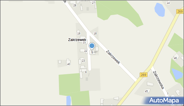 Zakrzewek, Górniak, 5, mapa Zakrzewek