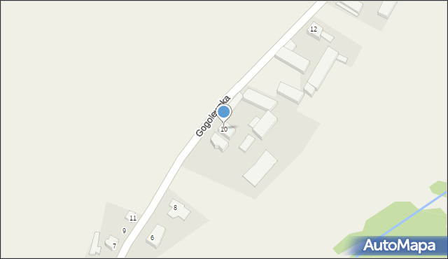 Zakrzewice, Gogolewska, 10, mapa Zakrzewice