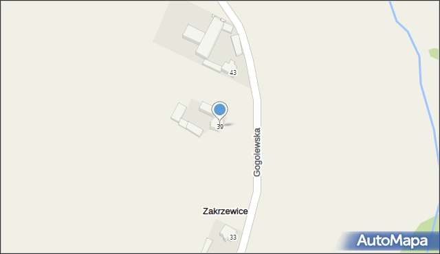 Zakrzewice, Gogolewska, 39, mapa Zakrzewice