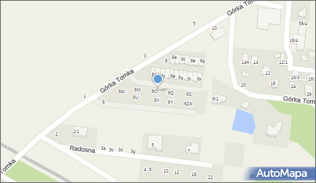 Zaścianki, Górka Tomka, 6P, mapa Zaścianki