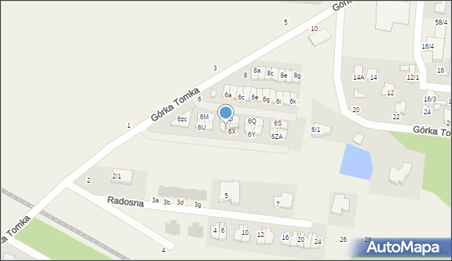 Zaścianki, Górka Tomka, 6W, mapa Zaścianki