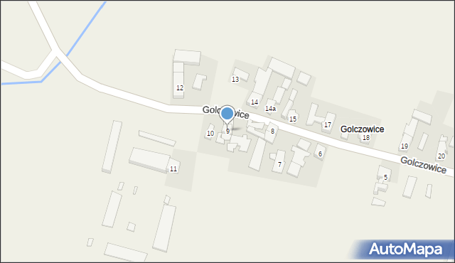 Zawada, Golczowice, 9, mapa Zawada