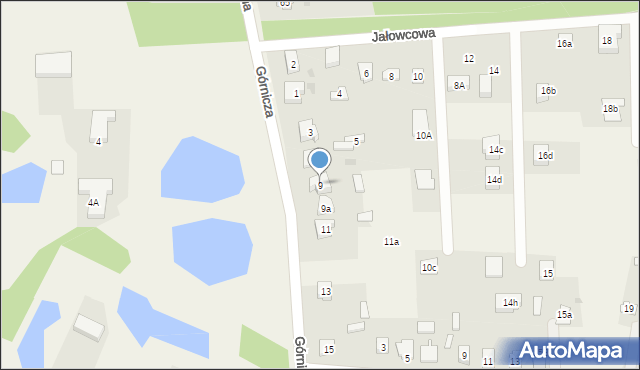 Zawodzie, Górnicza, 9, mapa Zawodzie