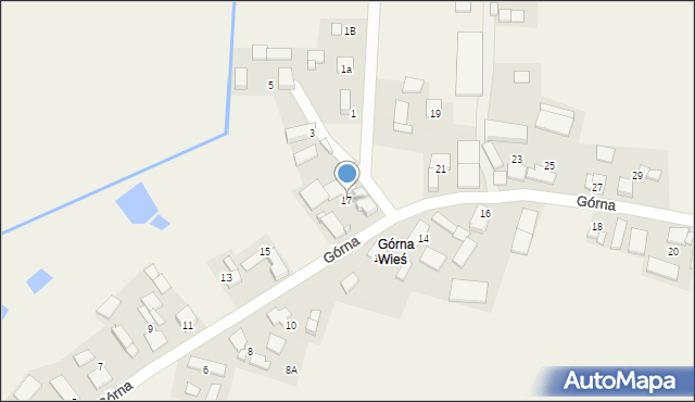 Zborowskie, Górna, 17, mapa Zborowskie