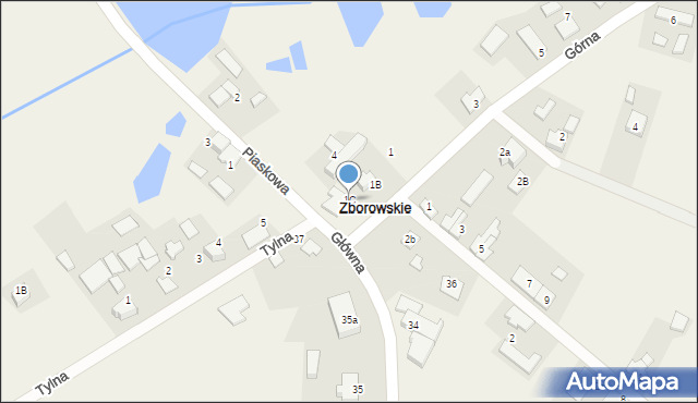 Zborowskie, Górna, 1C, mapa Zborowskie