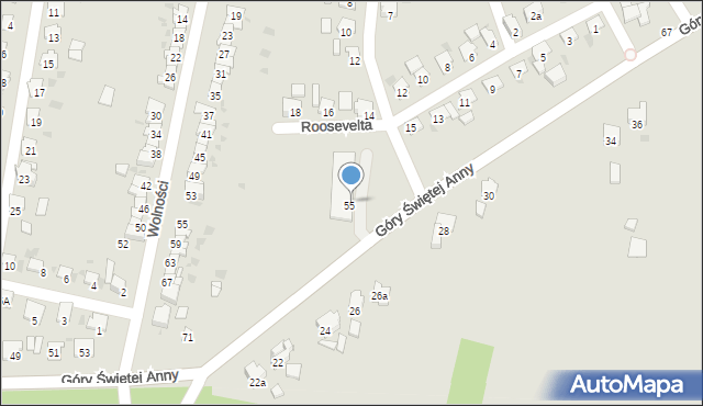 Zdzieszowice, Góry Świętej Anny, 55, mapa Zdzieszowice