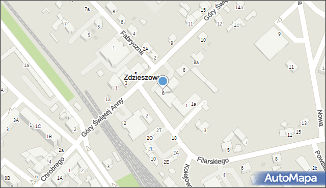 Zdzieszowice, Góry Świętej Anny, 6, mapa Zdzieszowice