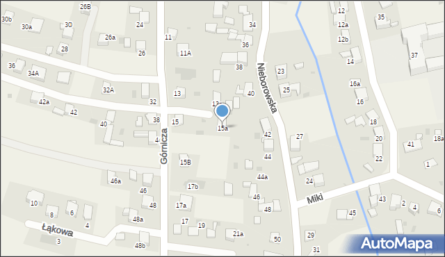 Żernica, Górnicza, 15a, mapa Żernica