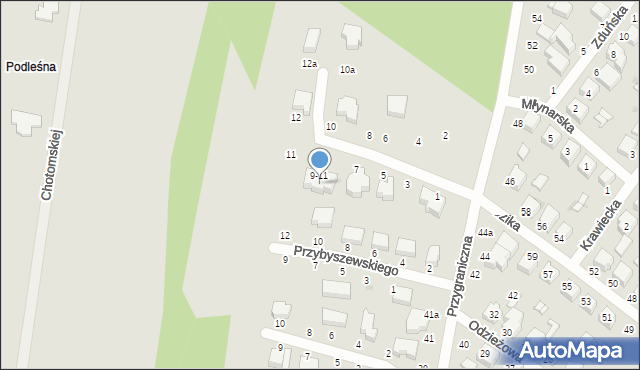 Zgierz, Gombrowicza Witolda, 9/11, mapa Zgierz