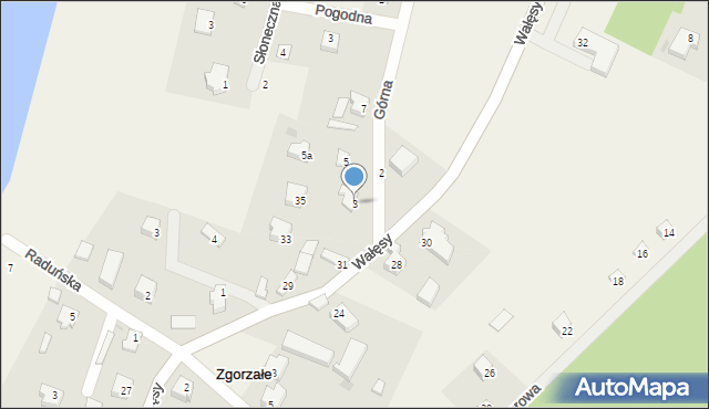 Zgorzałe, Górna, 3, mapa Zgorzałe