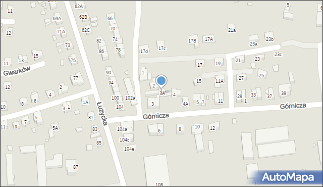 Zgorzelec, Górnicza, 3A, mapa Zgorzelec