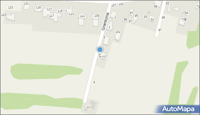 Adamówek, Graniczna, 7, mapa Adamówek