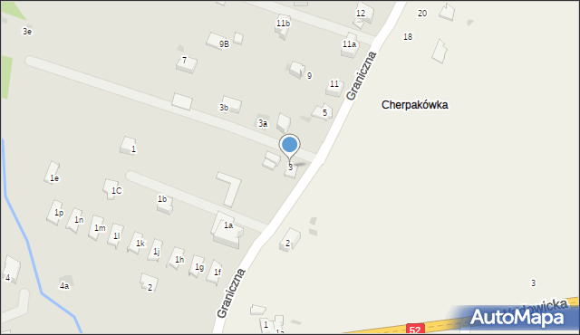 Andrychów, Graniczna, 3, mapa Andrychów