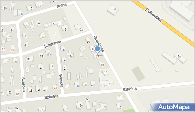 Baniocha, Graniczna, 14, mapa Baniocha