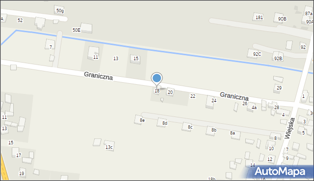 Barcice Dolne, Graniczna, 18, mapa Barcice Dolne