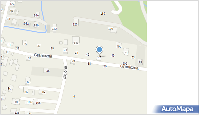 Barcice Dolne, Graniczna, 47, mapa Barcice Dolne