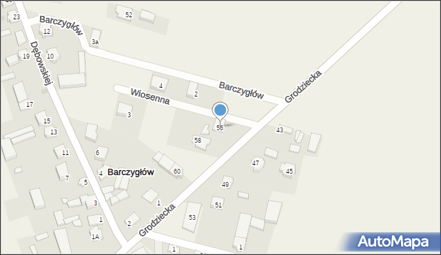 Barczygłów, Grodziecka, 56, mapa Barczygłów