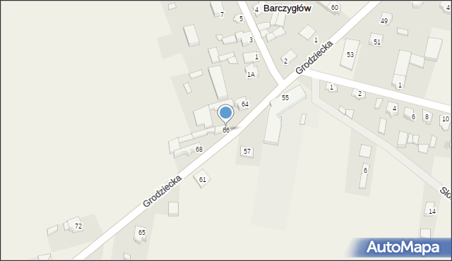 Barczygłów, Grodziecka, 66, mapa Barczygłów