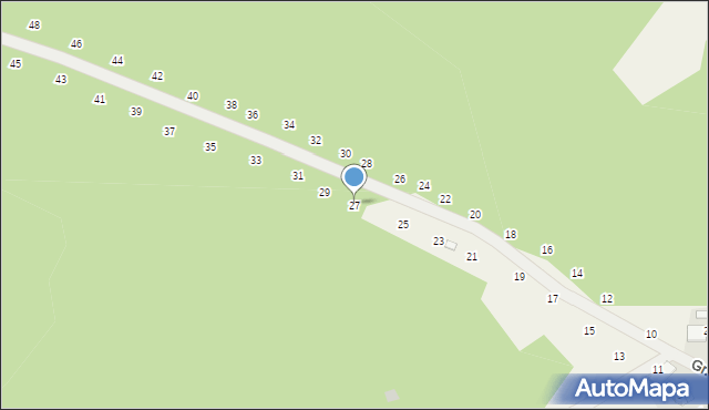 Będkowice, Grzybowa, 27, mapa Będkowice