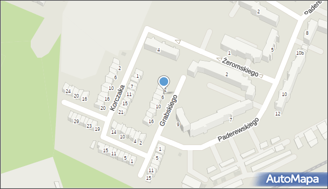 Bełchatów, Grabskiego Władysława, 4, mapa Bełchatów
