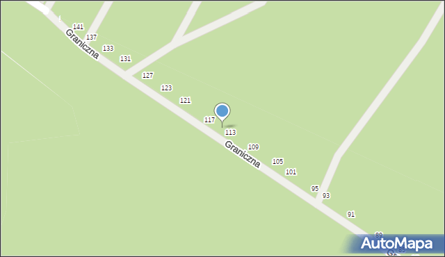 Biała Podlaska, Graniczna, 115, mapa Białej Podlaskiej