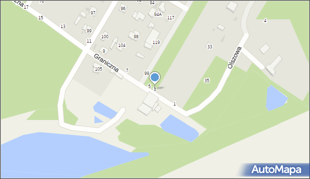 Biała Podlaska, Graniczna, 3, mapa Białej Podlaskiej