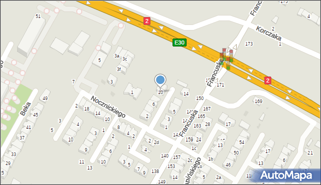 Biała Podlaska, Grudzińskiego Józefa, 10, mapa Białej Podlaskiej