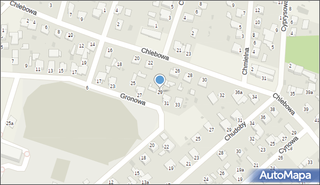 Białe Błota, Gronowa, 29, mapa Białe Błota