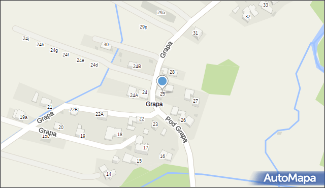 Białka Tatrzańska, Grapa, 25, mapa Białka Tatrzańska