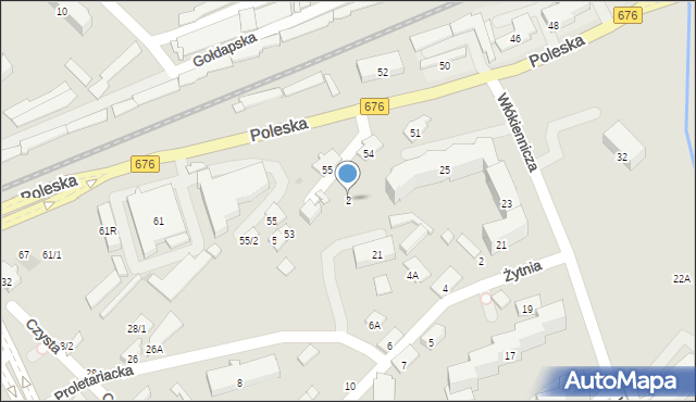 Białystok, Grajewska, 2, mapa Białegostoku