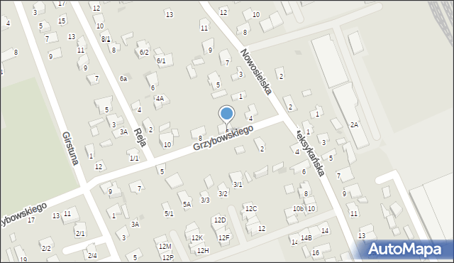 Białystok, Grzybowskiego Pawła, ks., 6, mapa Białegostoku