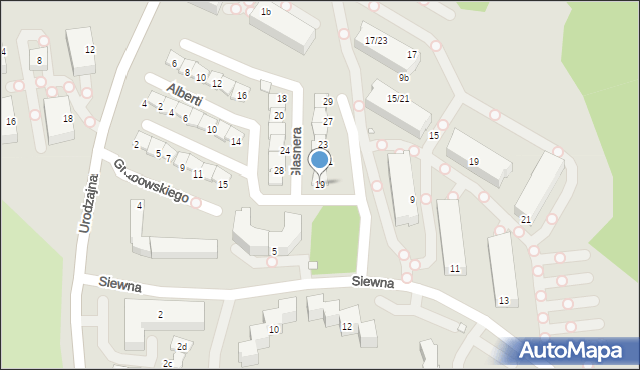 Bielsko-Biała, Grabowskiego Jana, 19, mapa Bielsko-Białej