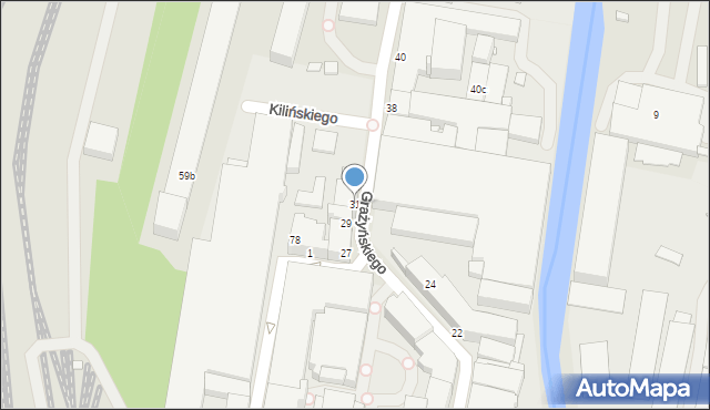 Bielsko-Biała, Grażyńskiego Michała, 31, mapa Bielsko-Białej