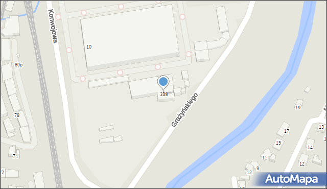 Bielsko-Biała, Grażyńskiego Michała, 339, mapa Bielsko-Białej