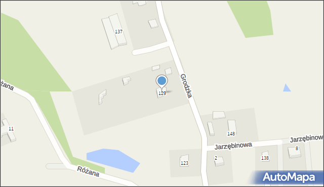 Bierkowo, Grodzka, 129, mapa Bierkowo