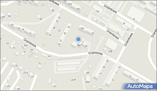 Bieruń, Granitowa, 26a, mapa Bieruń