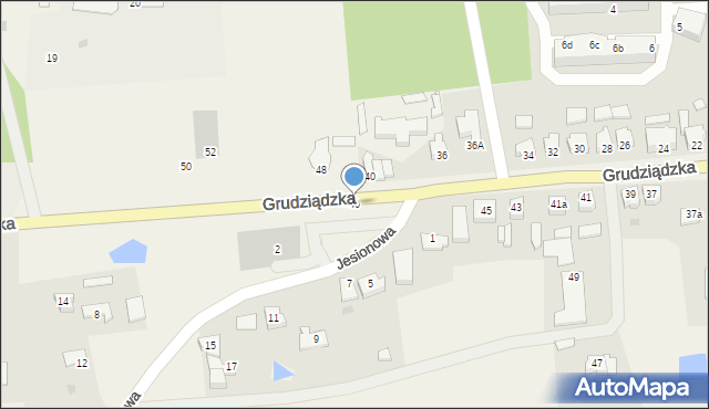 Biskupiec, Grudziądzka, 46, mapa Biskupiec