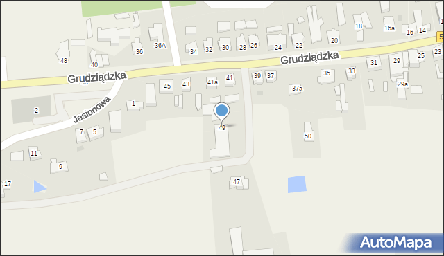 Biskupiec, Grudziądzka, 49, mapa Biskupiec