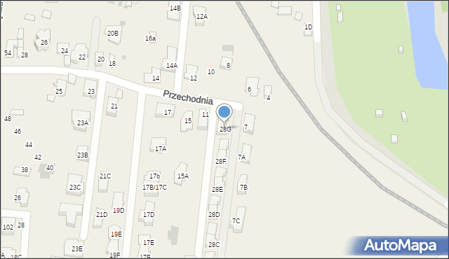 Blizne Łaszczyńskiego, Graniczna, 28G, mapa Blizne Łaszczyńskiego