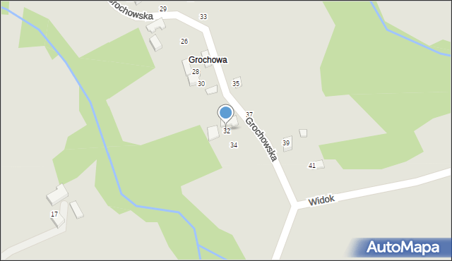 Bobowa, Grochowska, 32, mapa Bobowa